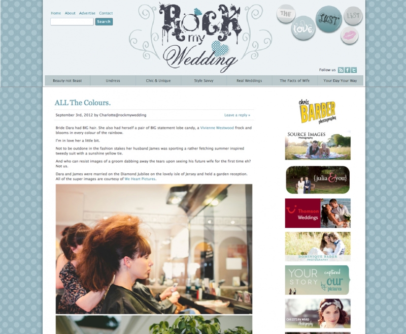 Jersey Wedding Features on Rock my Wedding