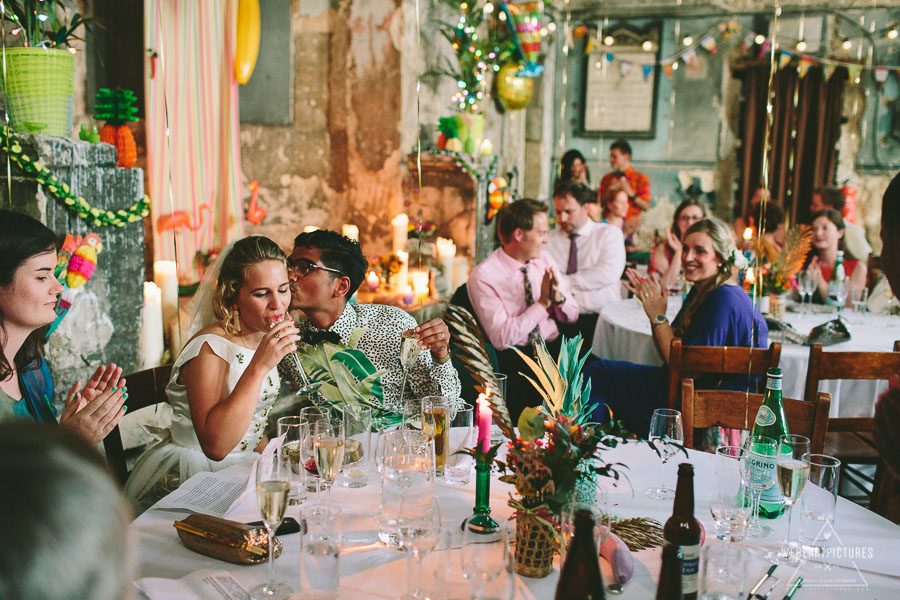 Speeches and Toast_Wedding Breakfast_Caroline_Gardens_Asylum_chapel_Alternative_Wedding_Photography