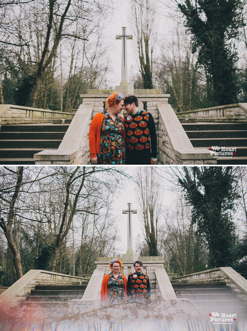 London Stoke Newington Abney Park Cemetery Engagement Shoot | Alternative and Creative Wedding Photography by We Heart Pictures London, UK & Destination