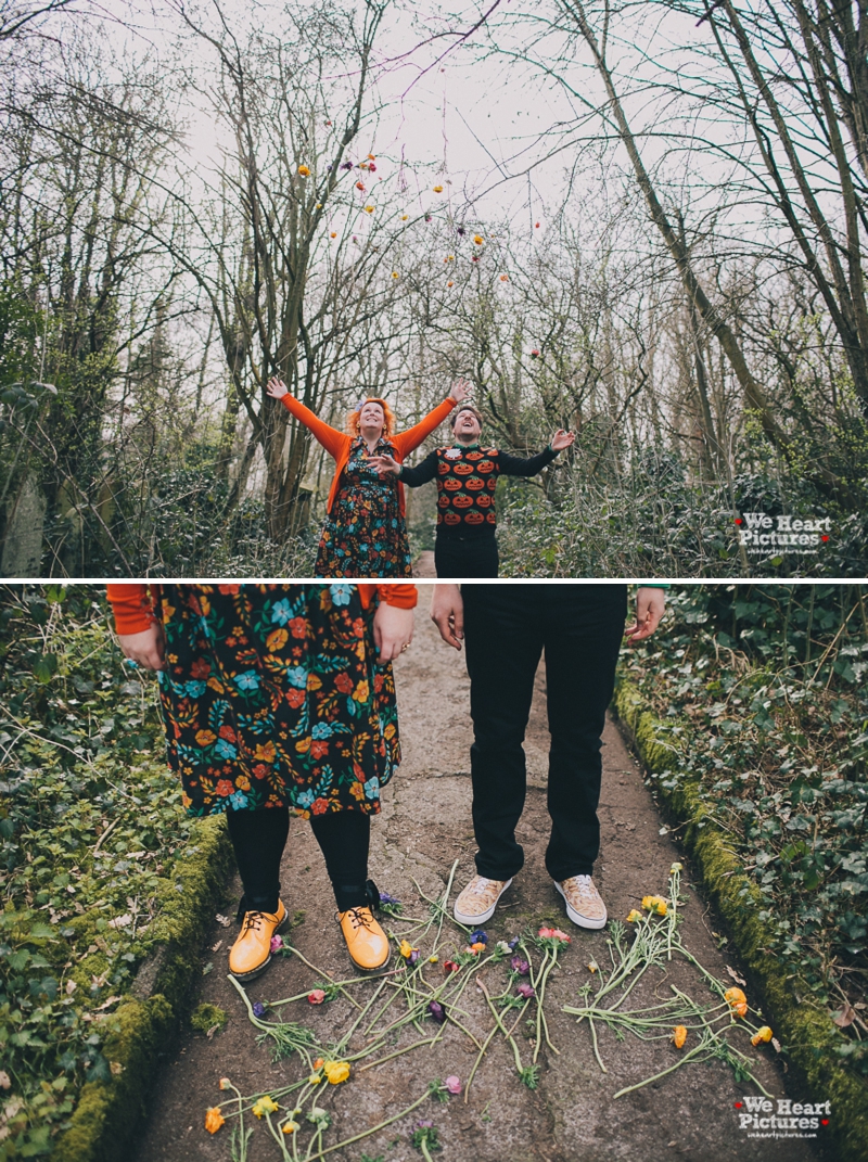 London Stoke Newington Abney Park Cemetery Engagement Shoot | Alternative and Creative Wedding Photography by We Heart Pictures London, UK & Destination