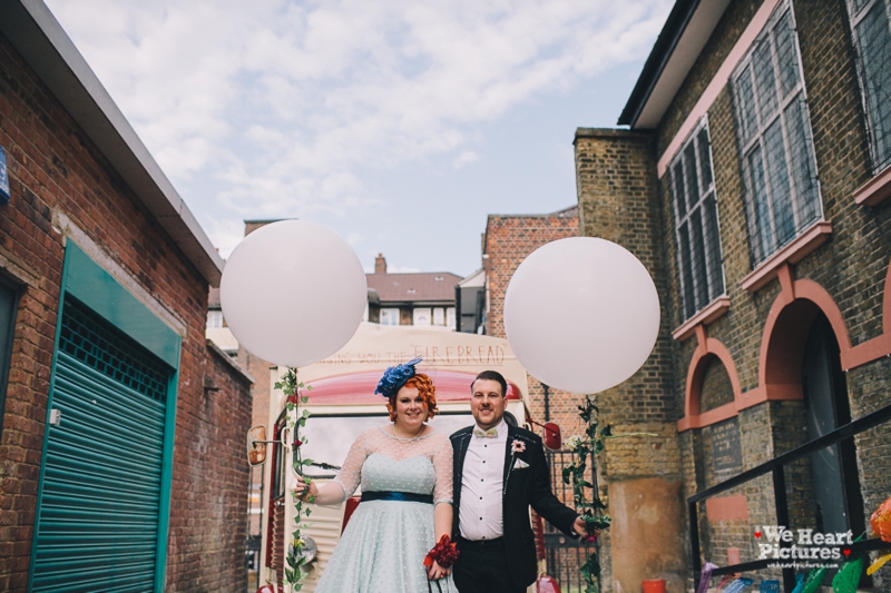 Bride and Groom Portraits Day of the Death Wedding Alternative Wedding Photographer London | Shoreditch Wedding Photographer