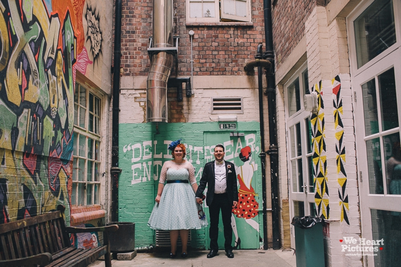 Bride and Groom Portraits Day of the Death Wedding Alternative Wedding Photographer London | Shoreditch Wedding Photographer