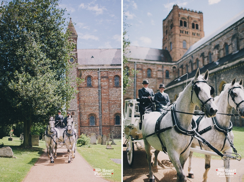 Horses at St albans cathedral, wedding carriage, St Albans Cathedral Wedding | London Alternative Wedding Photography 