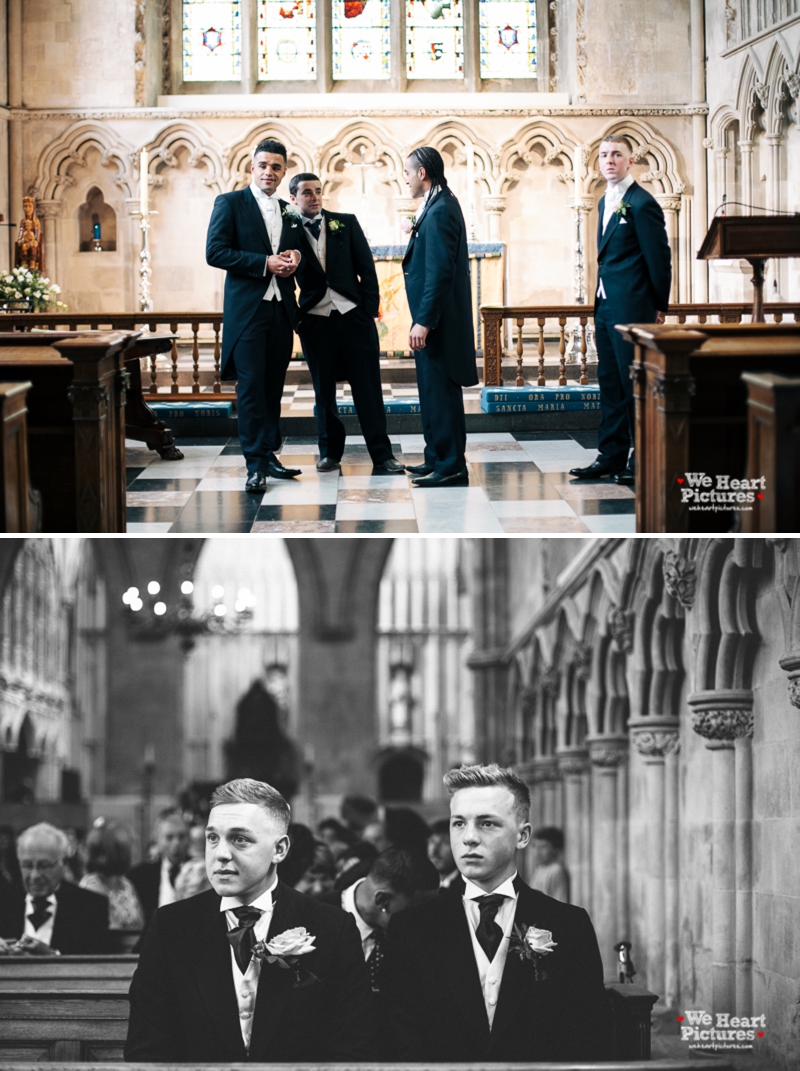 Groom waiting for his bride, St Albans Cathedral Wedding | London Alternative Wedding Photography 