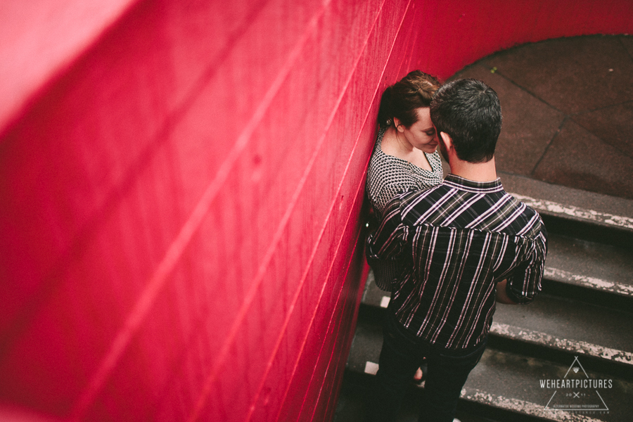 London Alternative Wedding Photography, Red Walls couple leaning, Brittany+David Eshoot-weheartpictures-0038