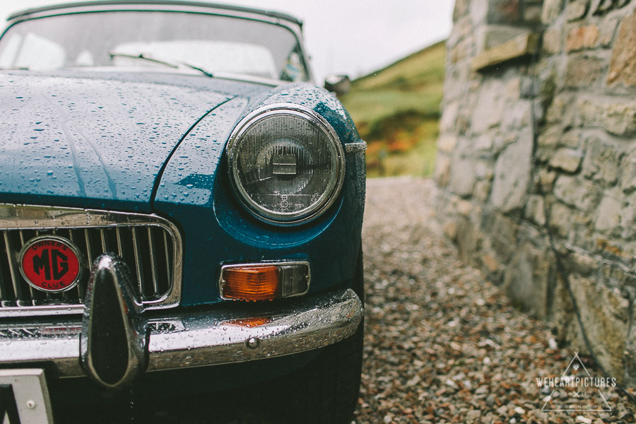 Loch Coruisk Humanistic Wedding | Alternative Wedding Photographer | Marys Cottages Elgol | Vintage Car