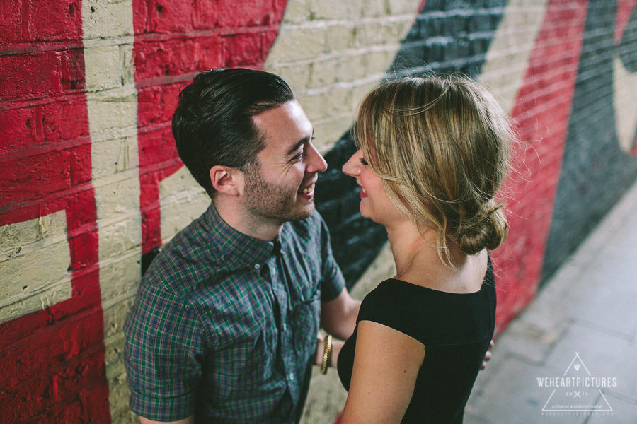 Street Art, London, Couple in Love on a photoshoot, Creative and quirky Wedding Photography