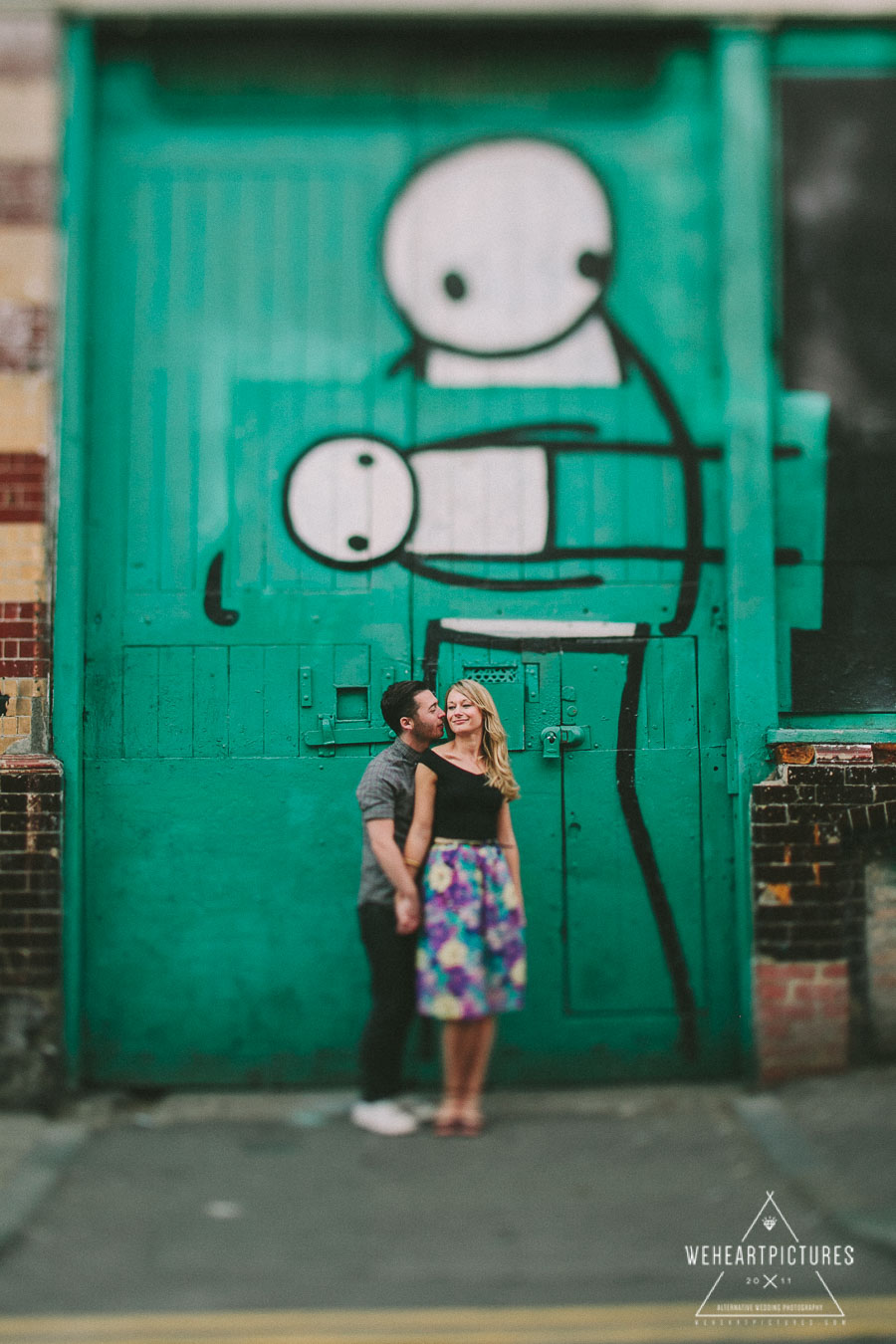 London Shoreditch Engagement Session, Street Art, London, Couple in Love on a photoshoot, Creative and quirky Wedding Photography