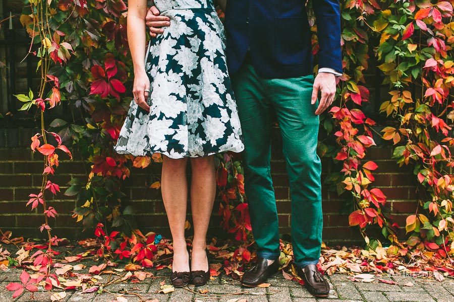 Alternative Wedding Photographer, Engagement Shoot, London in the Autumn, 
