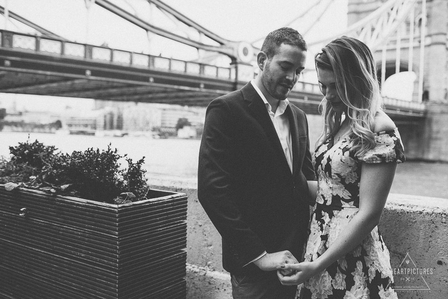 Tower Bridge, Alternative Wedding Photographer, Engagement Shoot, London in the Autumn, St Katharine Dock