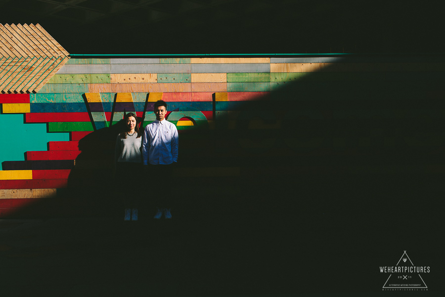 Alternative wedding photographer in London, Southbank engagement shoot