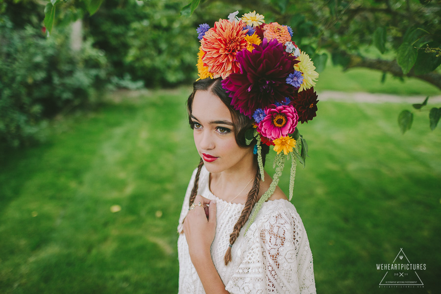 headpiece_arrangement_Mexican_Day_of_the_dead_Styled_Shoot_Creative_Wedding_photographer,Day of the Dead styled shoot | Alternative Wedding Photography