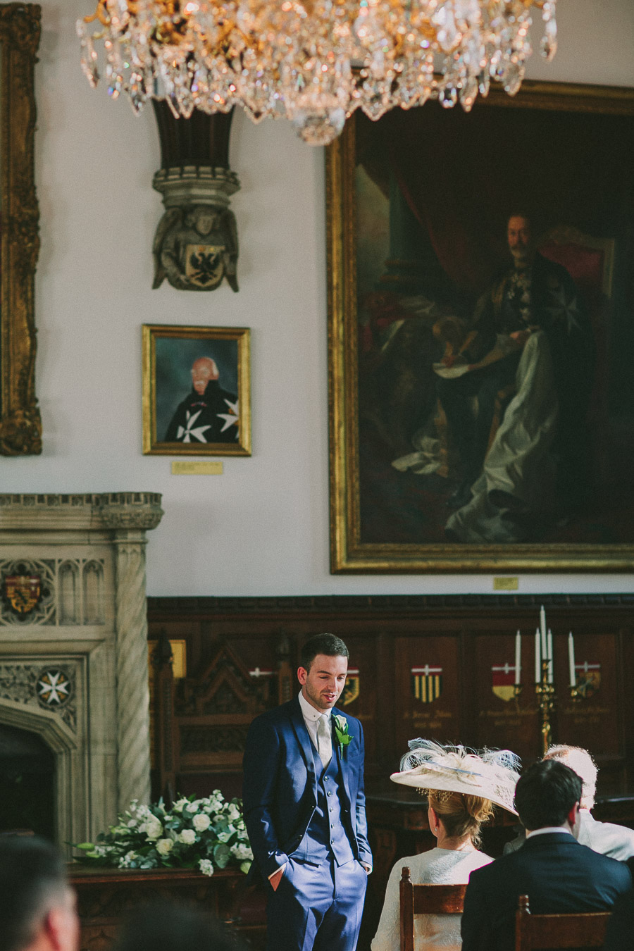 Creative Wedding Photographer in London,  Museum-of-the-order-of-Saint-John-Wedding-Photographer, Groom waiting