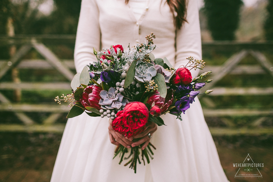 Bride-Bouquet-Bridal-Portraits-Creative-Alternatve-Wedding-Photography-Tythe-Tewinbury-Barn-Wedding-Photography