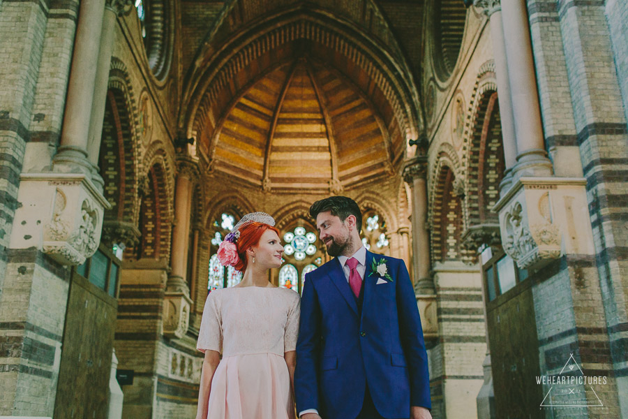 Creative & Alternative Wedding Photographer-London Wedding at Chads Place Kings Cross & St Stephens Church in Hampstead- Preparations at the Renaissance Hotel- Vintage Wedding Dress, Routemaster and Vivienne Westwood Shoes