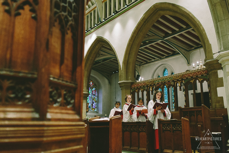 Choir at Ceremony, Mexican Fiesta Wedding in London, Alternative Wedding Photography