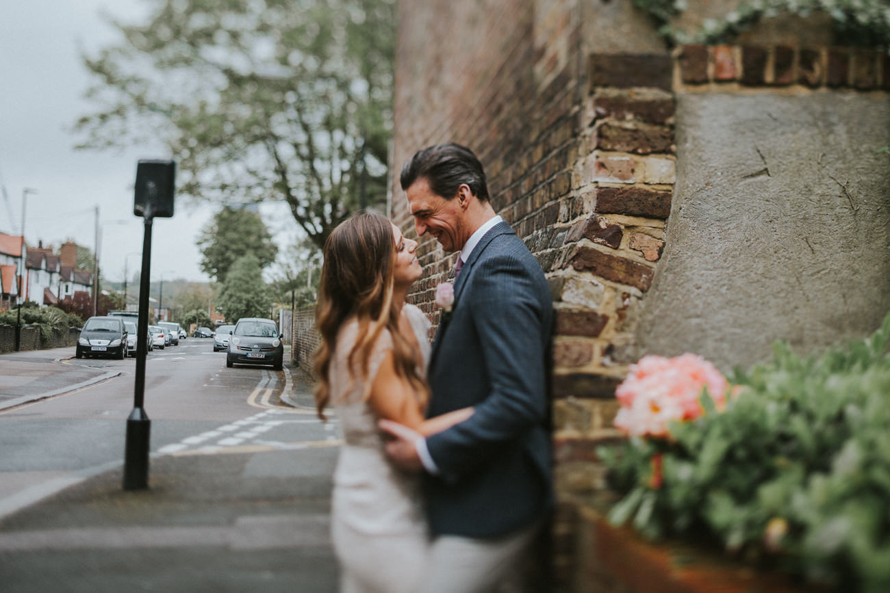 London Wedding in Walthamstow Orford House_Bride and Groom Portraits at Gods Own Yard and the Walthamstow Village_Alternative Wedding Photographer