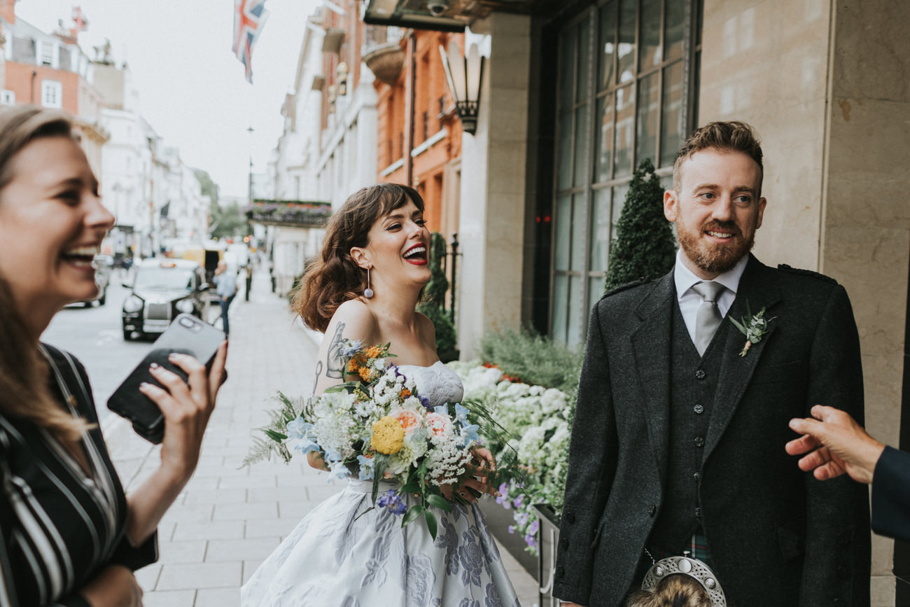 London Claridge's Amazing and Intimate Wedding / Alternative Wedding Photographer 