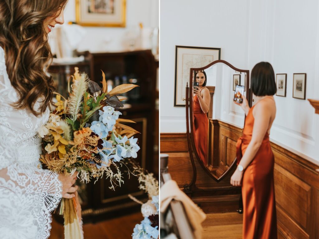 Bride getting ready at The Ned - AMP Studios - Asylum Chapel London Alternative Wedding Photographer- We Heart Pictures