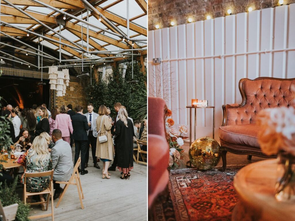 Guests at AMP Studios - AMP Studios - Asylum Chapel London Alternative Wedding Photographer- We Heart Pictures