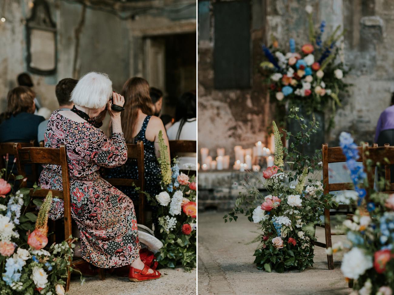 Guest taking photos -London Wedding Ceremony at Asylum Chapel in Caroline Gardens - Alternative Wedding Photography We Heart Pictures 