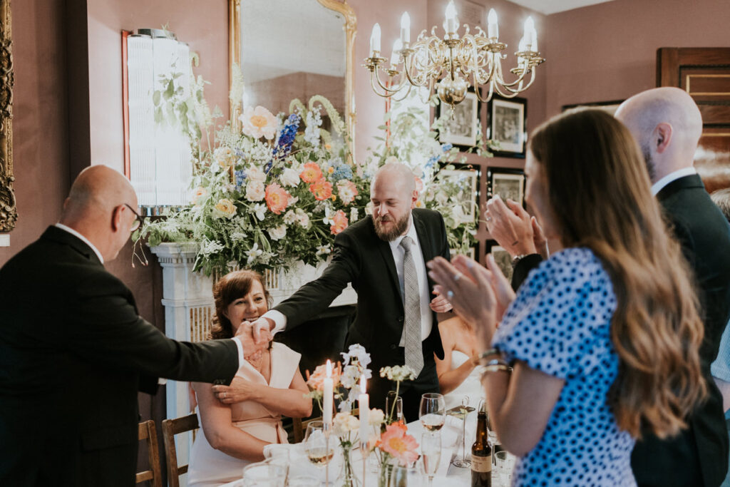 Speeches time - London Wedding at Brunswick House - Alternative Wedding Photography We Heart Pictures