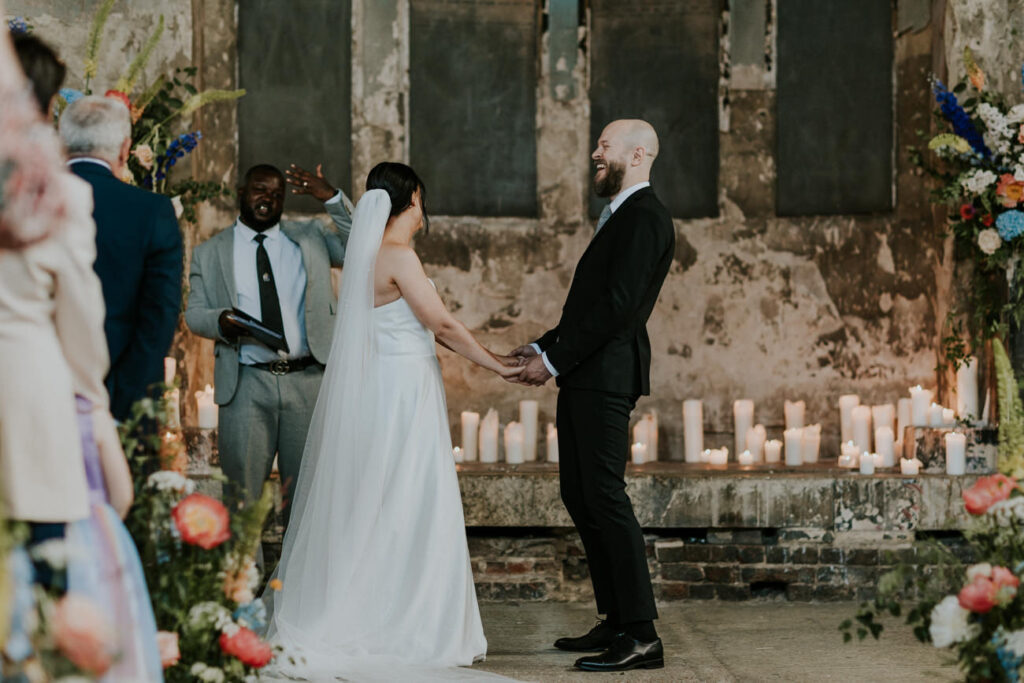 London Wedding Ceremony at Asylum Chapel in Caroline Gardens - Alternative Wedding Photography We Heart Pictures