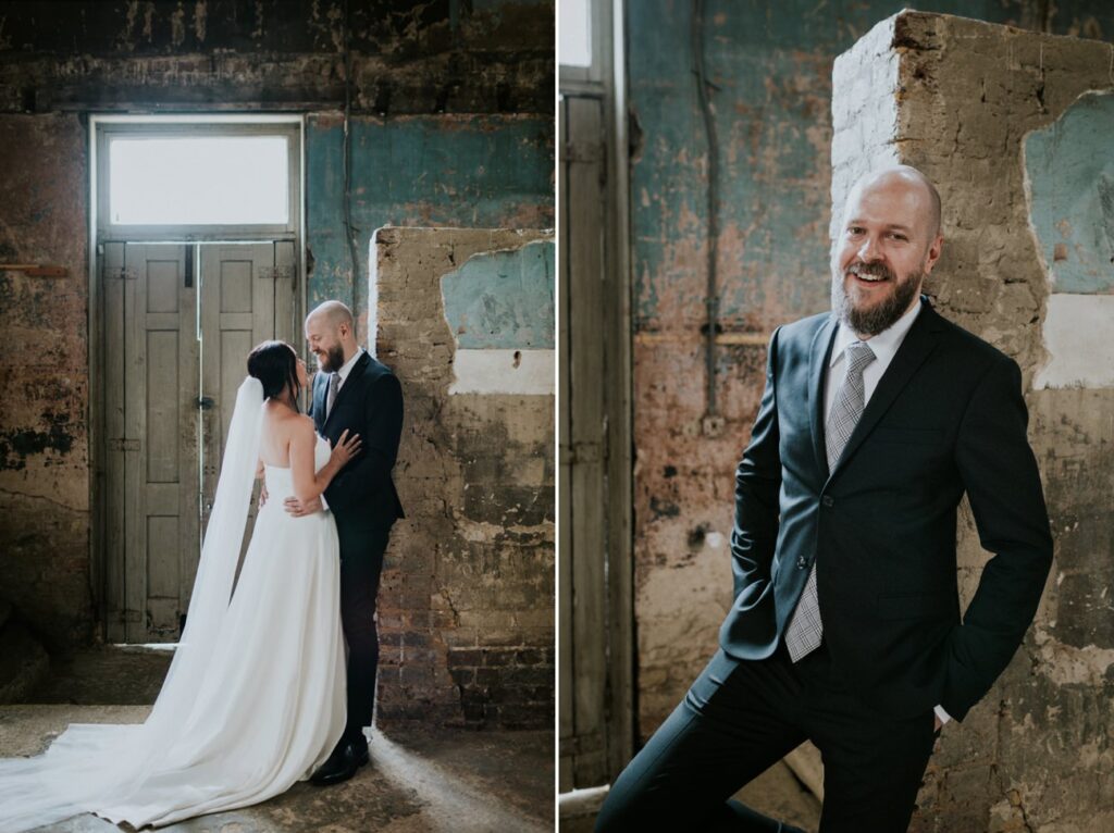 Bride and groom portraits - London Wedding Ceremony at Asylum Chapel in Caroline Gardens - Alternative Wedding Photography We Heart Pictures