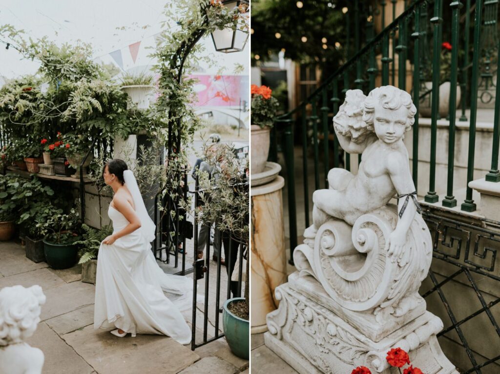 Bride arrival - London Wedding at Brunswick House - Alternative Wedding Photography We Heart Pictures