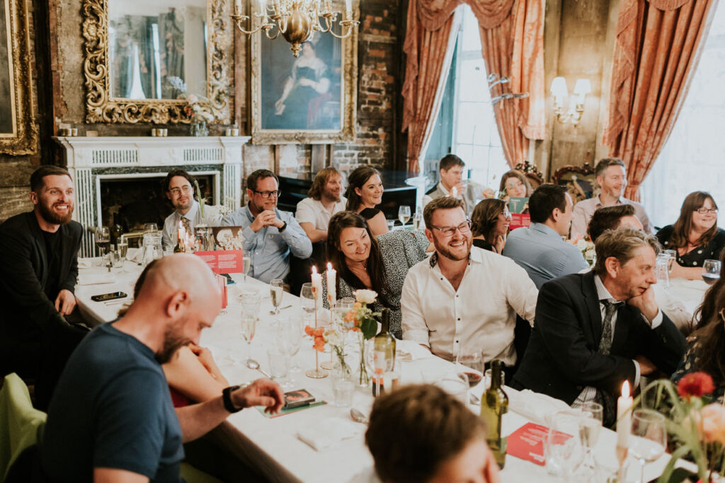 Speeches time - London Wedding at Brunswick House - Alternative Wedding Photography We Heart Pictures