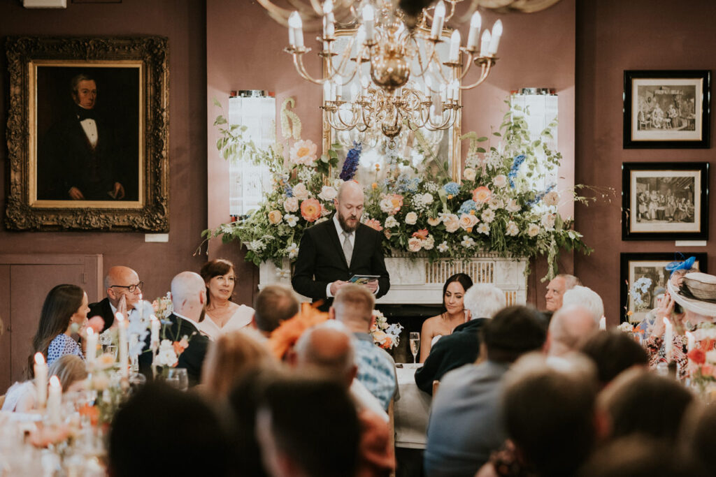 Speeches time - London Wedding at Brunswick House - Alternative Wedding Photography We Heart Pictures