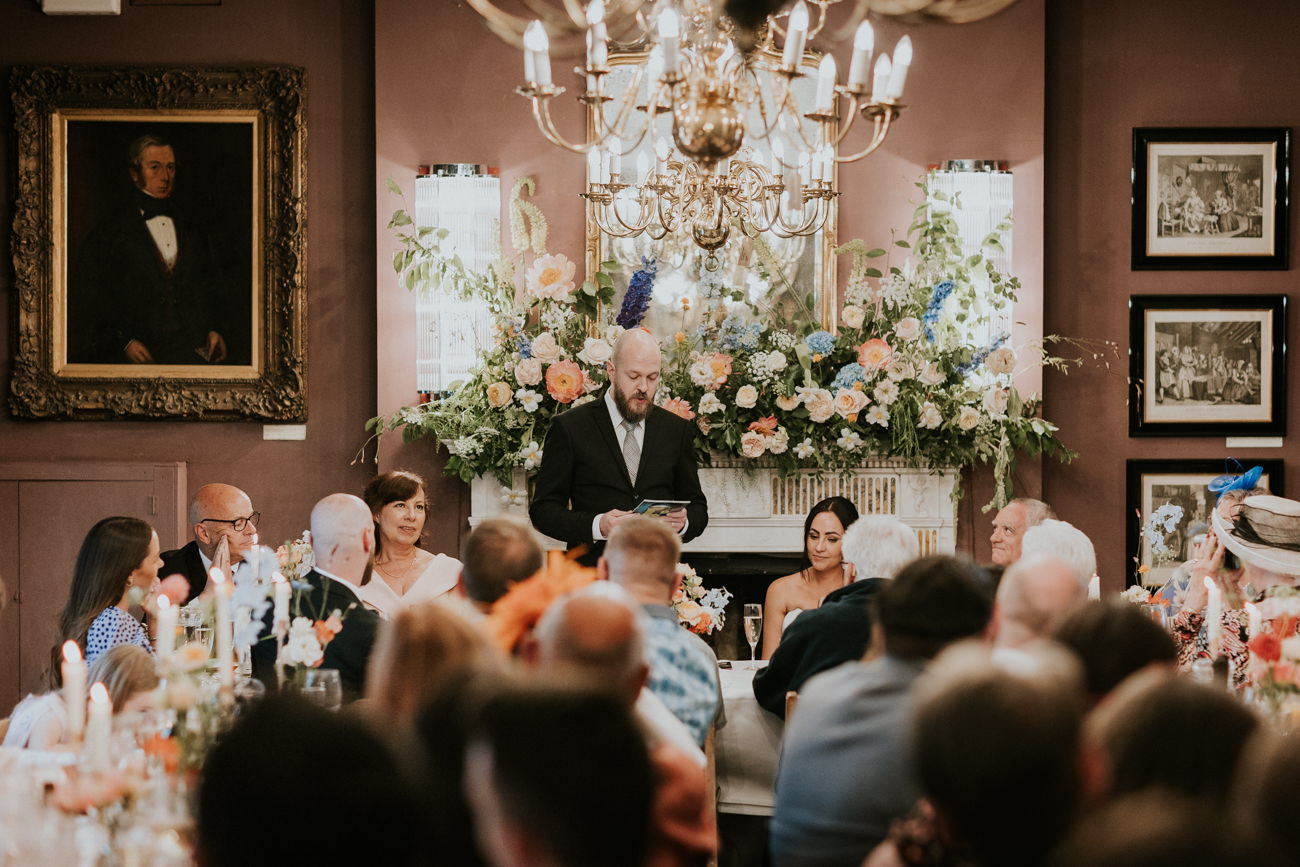 Speeches time - London Wedding at Brunswick House - Alternative Wedding Photography We Heart Pictures 