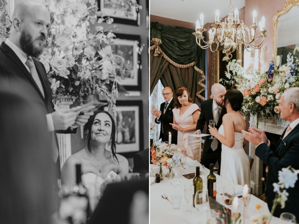 Speeches time - London Wedding at Brunswick House - Alternative Wedding Photography We Heart Pictures