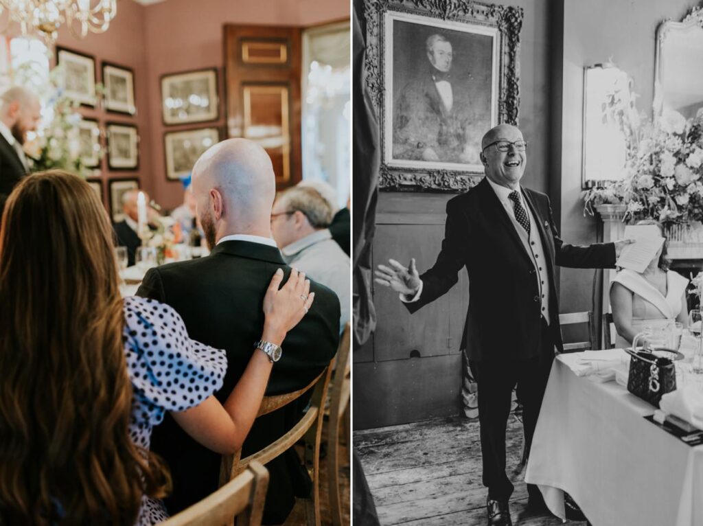 Speeches time - London Wedding at Brunswick House - Alternative Wedding Photography We Heart Pictures