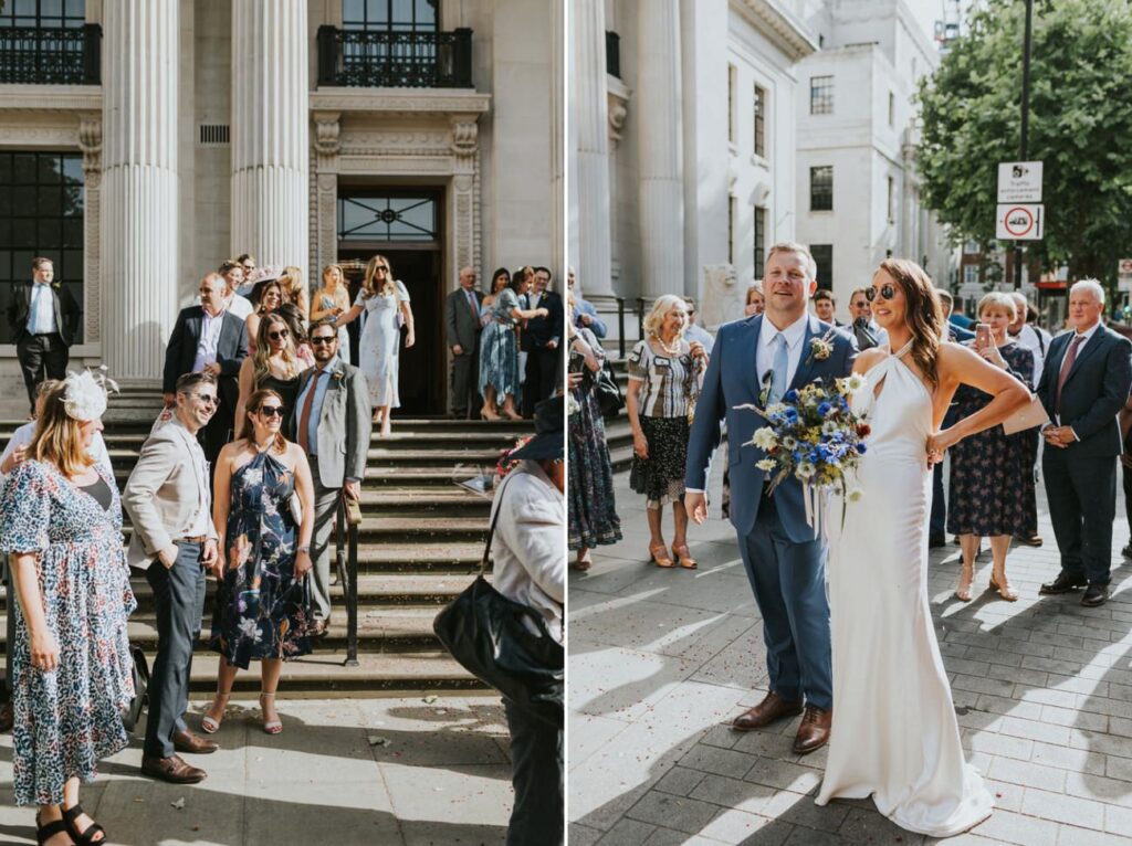 London wedding at Old Marylebone Town Hall and Petersham Nurseries in Covent Garden Alternative Wedding Photographer We Heart Pictures