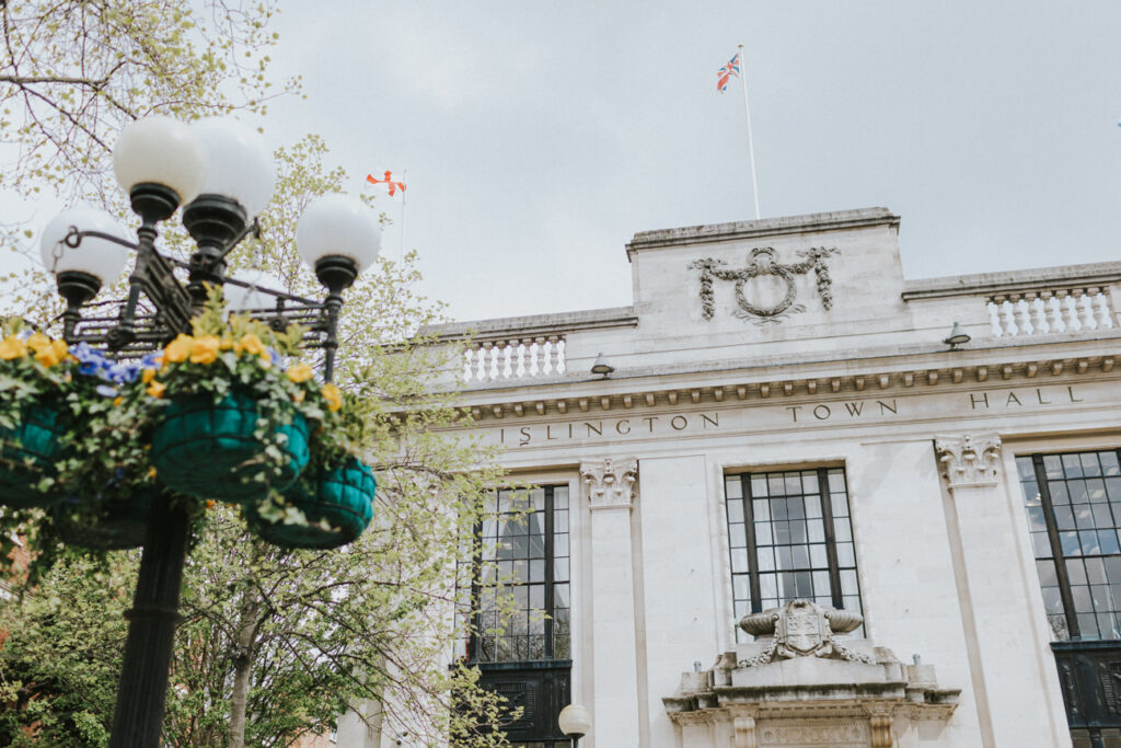 London Islington Town Hall and LARDO / Alternative Wedding Photographer