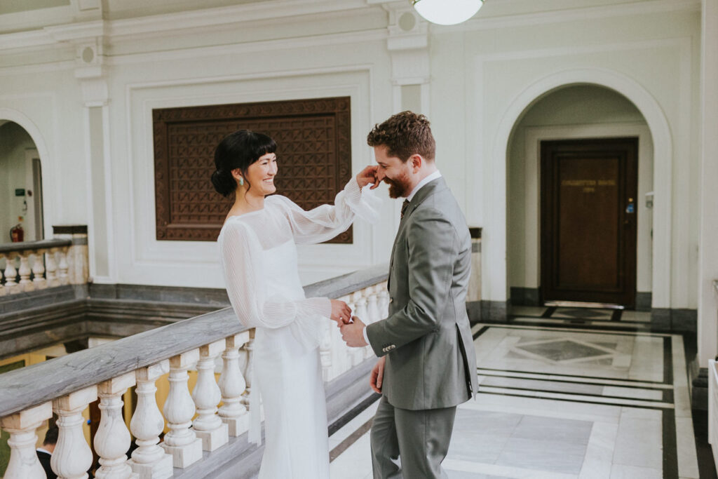 London Islington Town Hall and LARDO / Alternative Wedding Photographer