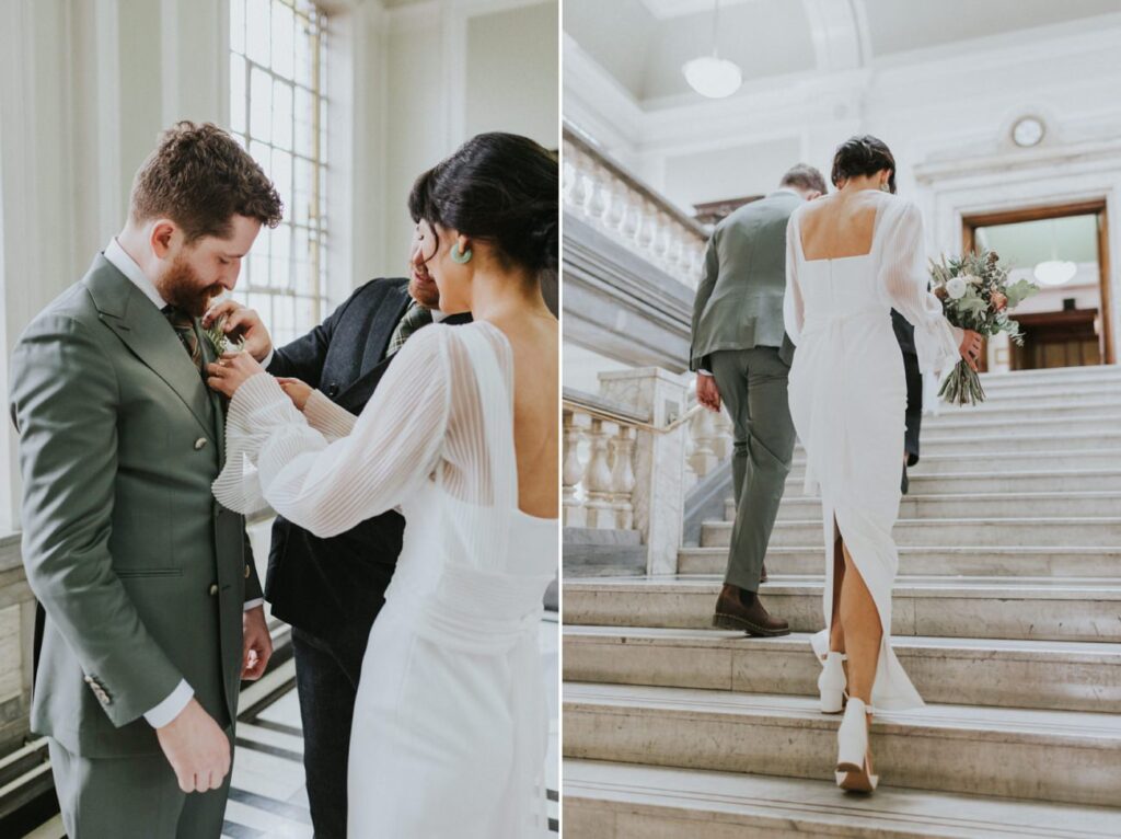 London Islington Town Hall and LARDO / Alternative Wedding Photographer