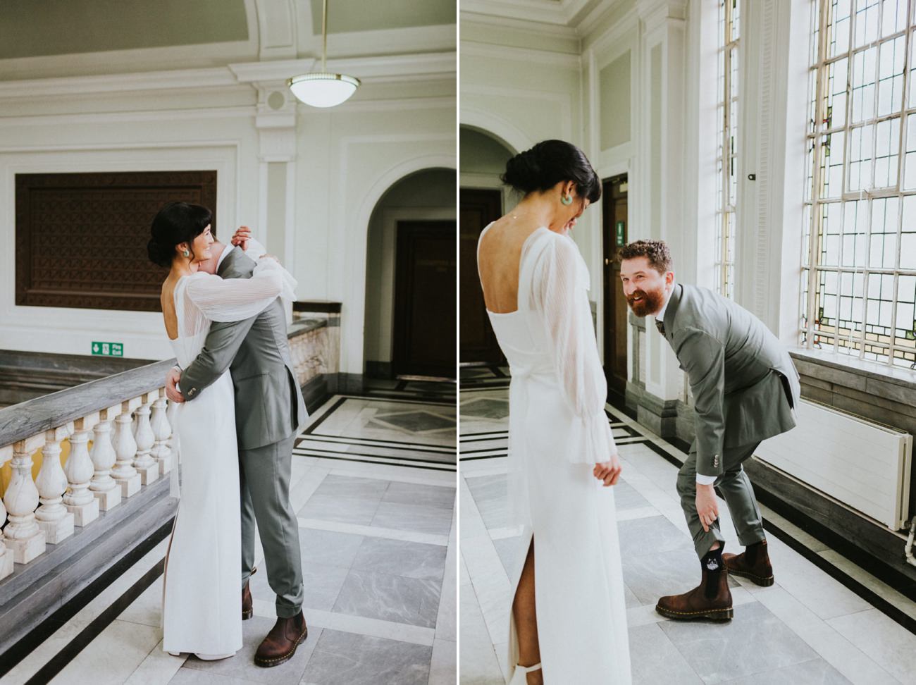London Islington Town Hall and LARDO / Alternative Wedding Photographer